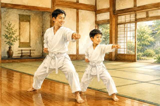father-son-karate