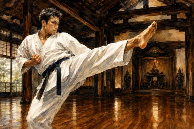 powerful-karate-kick