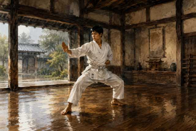 rainy-karate-stance